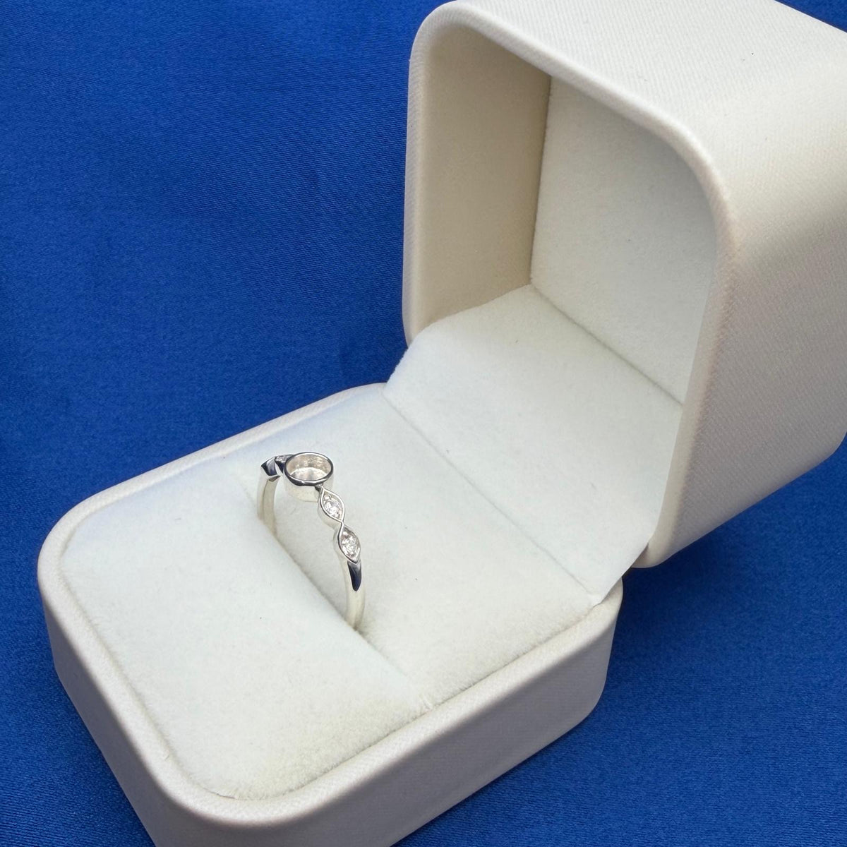 Quad Marquise CZ & Round Bezel Ring