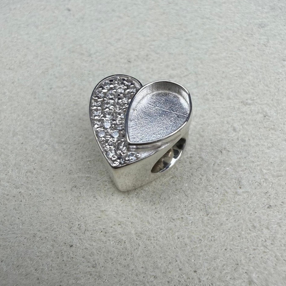 Heart CZ Charm