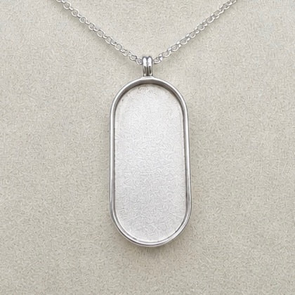 Oval Dog Tag Pendant