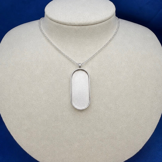 Oval Dog Tag Pendant