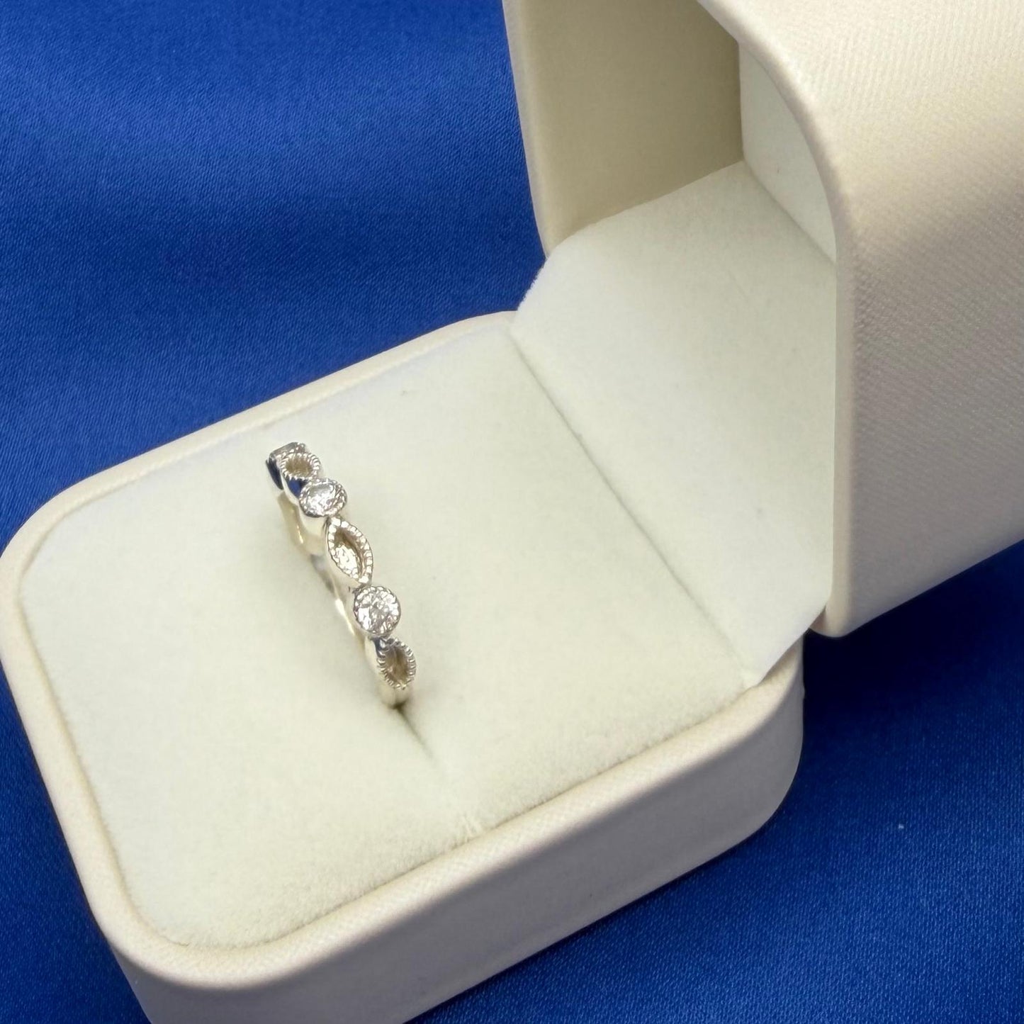 CZ Marquise Half Band Ring