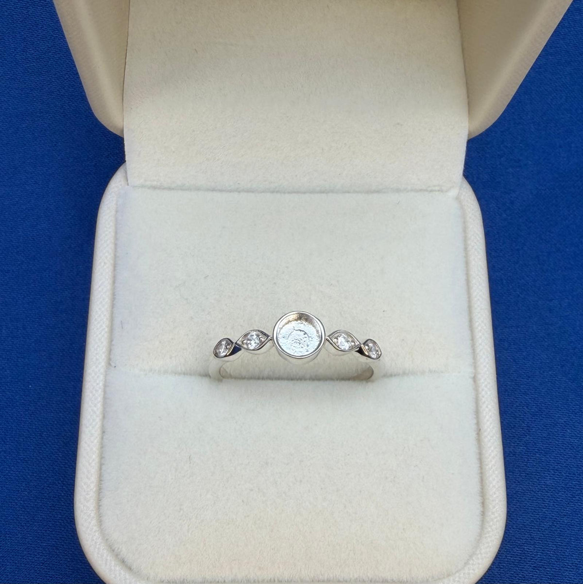 Quad Marquise CZ & Round Bezel Ring