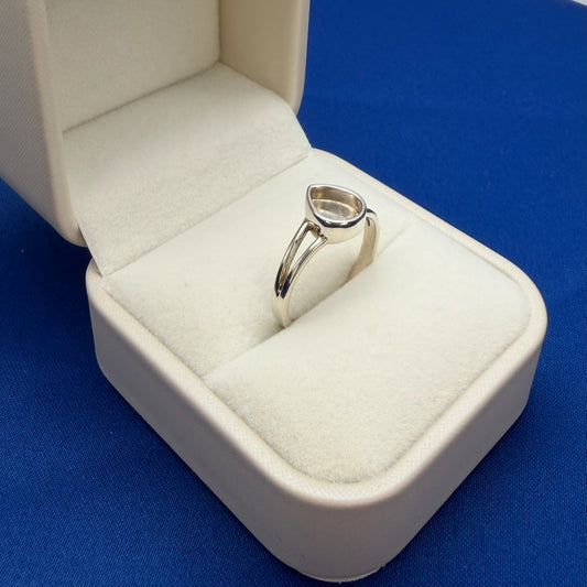 Split Shank Teardrop Ring