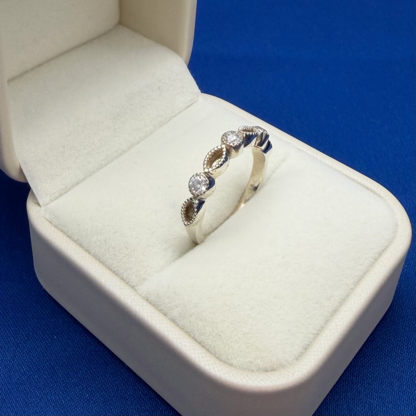 CZ Marquise Half Band Ring