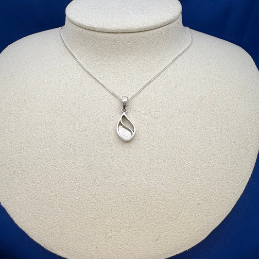 Flowing Open Teardrop Pendant