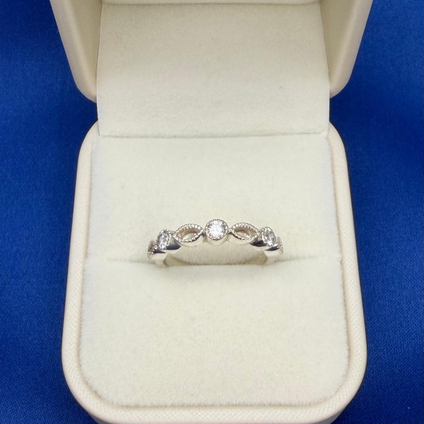CZ Marquise Half Band Ring