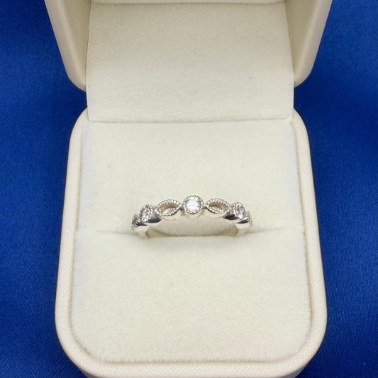 CZ Marquise Half Band Ring
